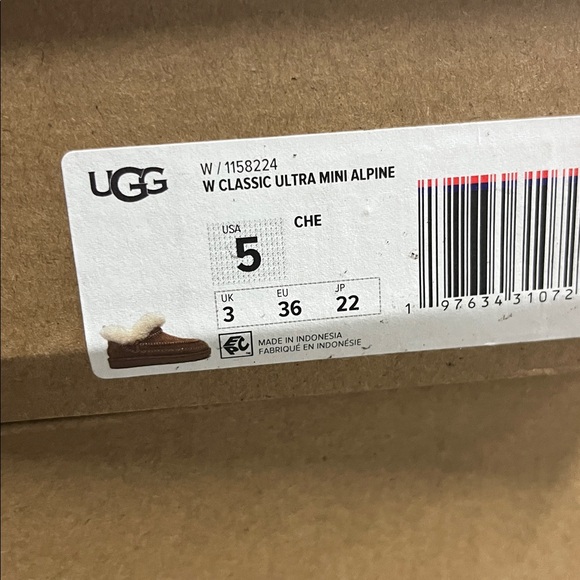 UGG Tan Suede Slippers with Fur Lining - Picture 8 of 8